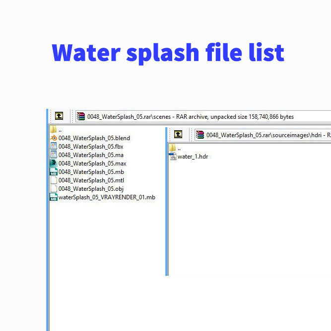 Water splash 3d model 3D model 3D model_10