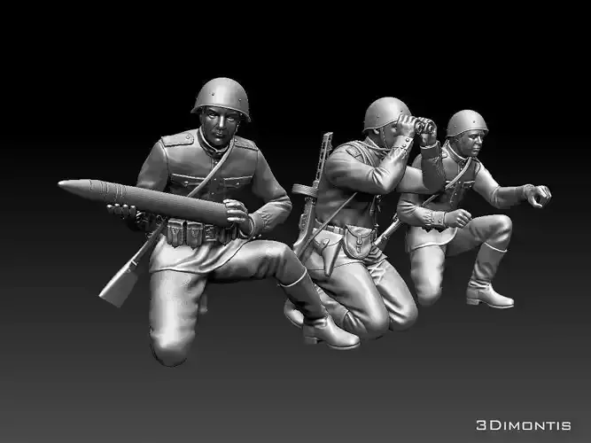 ussr soldiers 3D print model