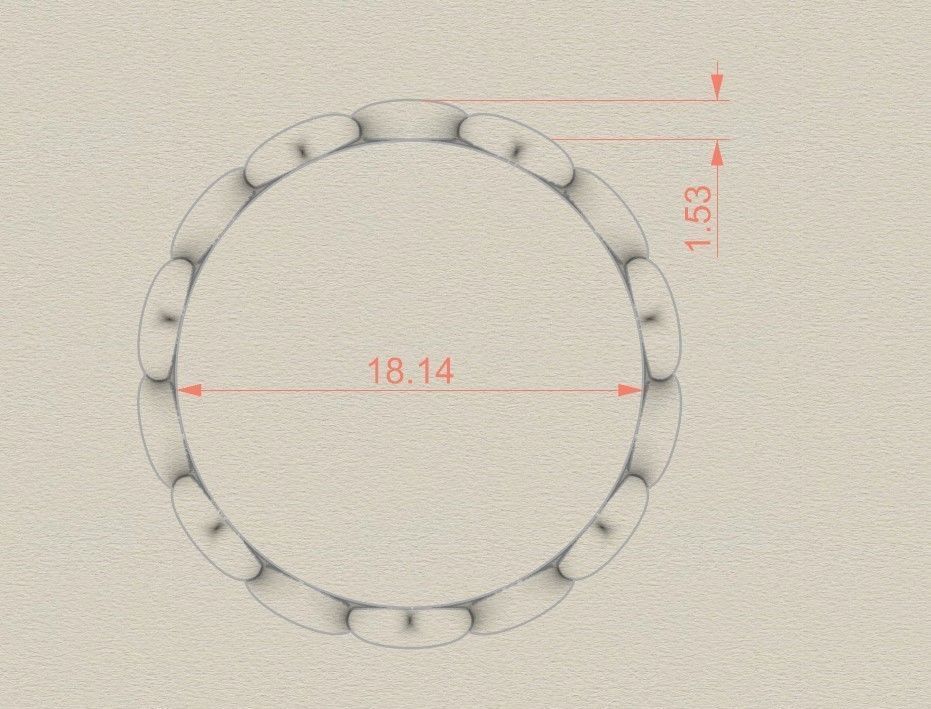 Model 220 Love Ring  EU Size 3D print model_6