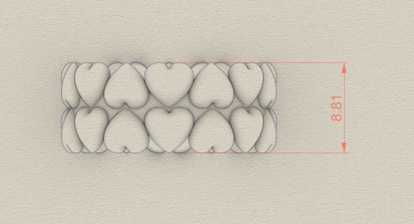 Model 220 Love Ring  EU Size 3D print model_5