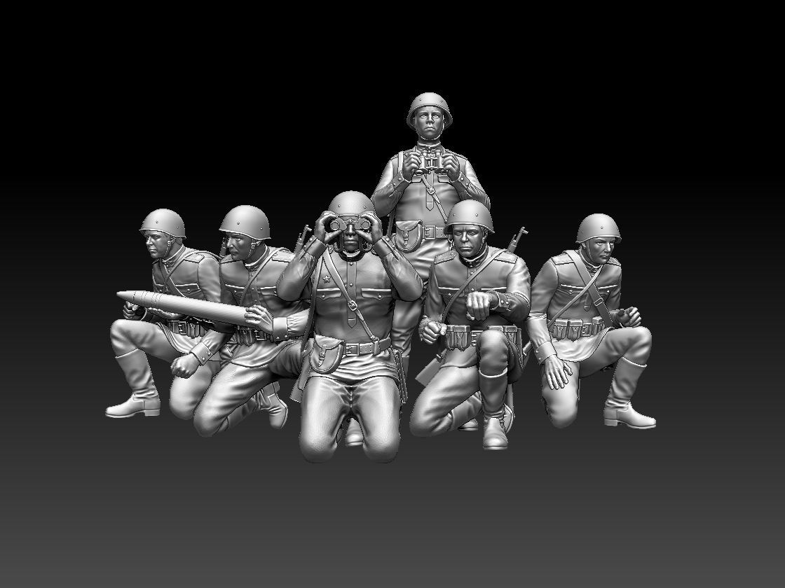 ussr soldiers 3D print model_1