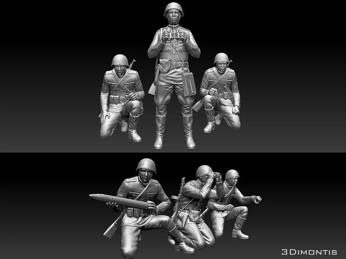 ussr soldiers 3D print model_0