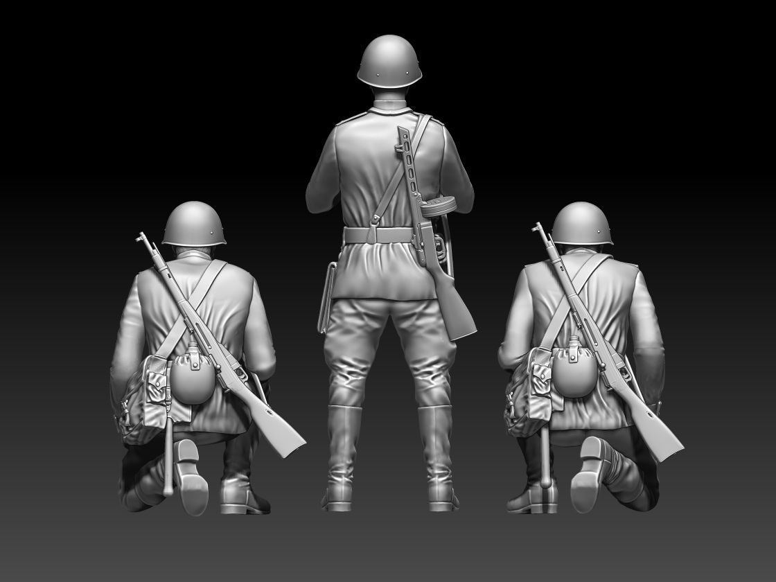 ussr soldiers 3D print model_12