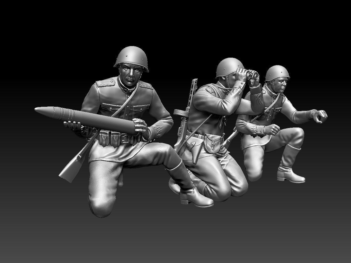 ussr soldiers 3D print model_2