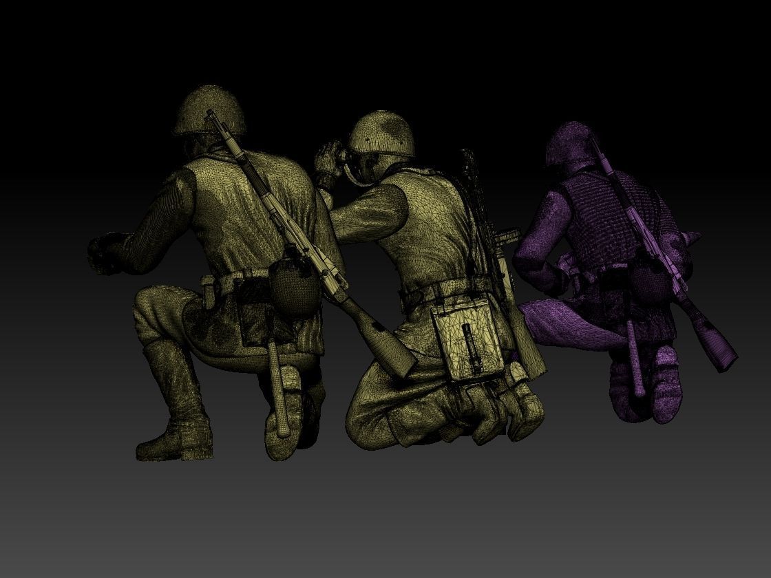ussr soldiers 3D print model_14