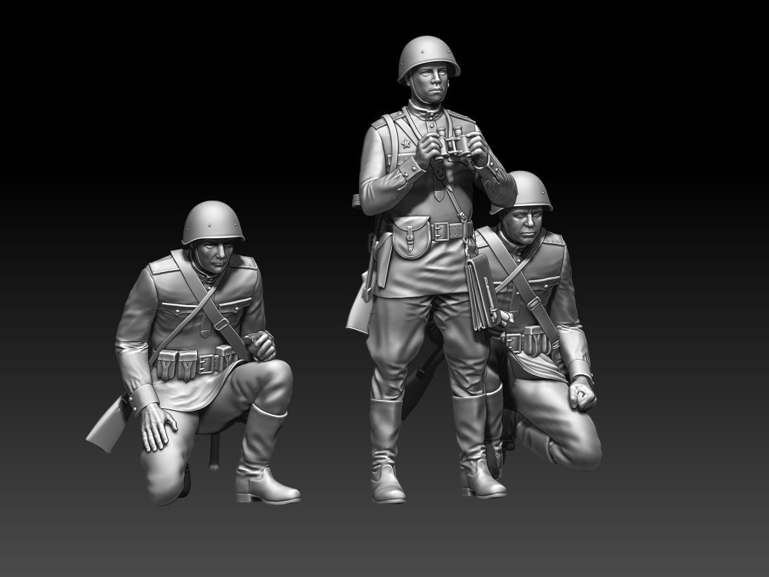 ussr soldiers 3D print model_3