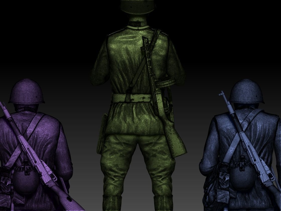 ussr soldiers 3D print model_13
