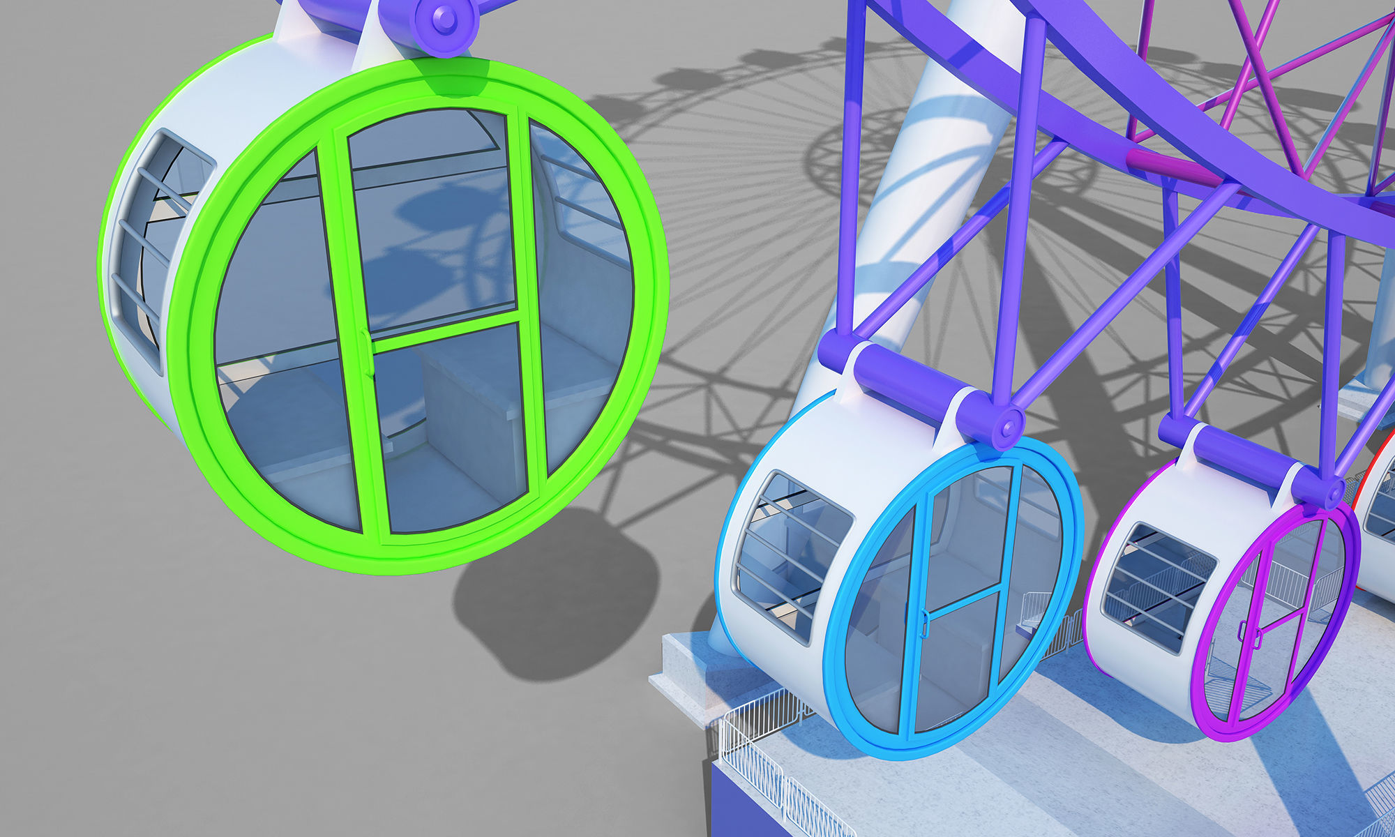Ferris Wheel Park 3D model_13