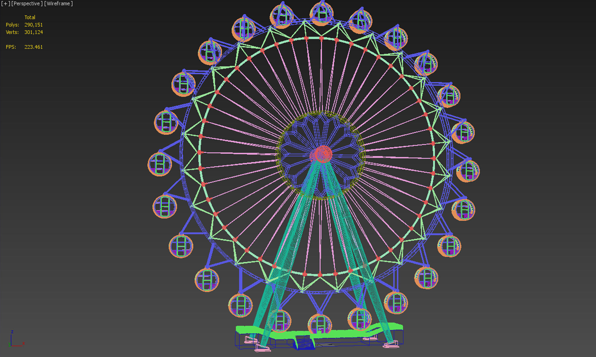Ferris Wheel Park 3D model_17