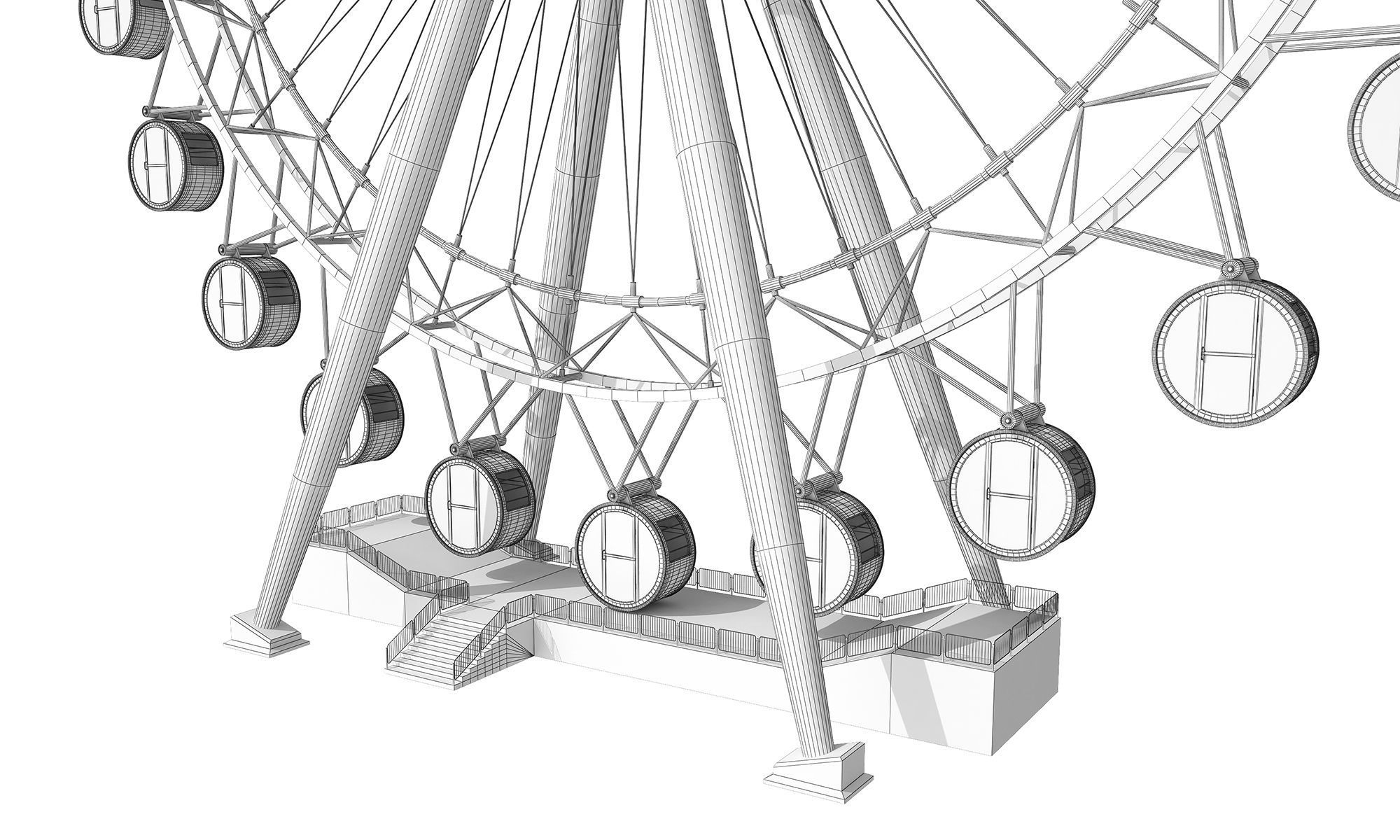 Ferris Wheel Park 3D model_12