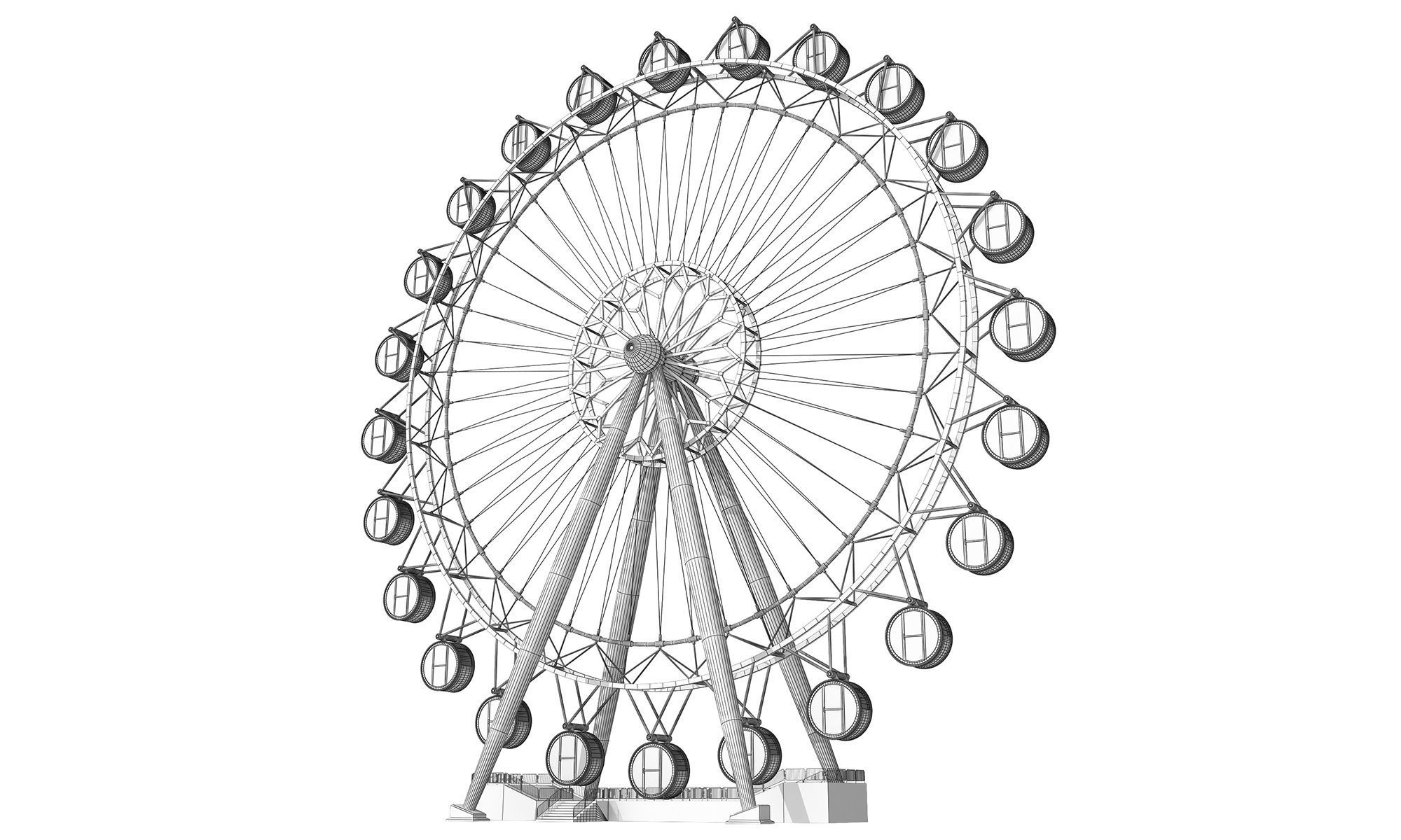 Ferris Wheel Park 3D model_16