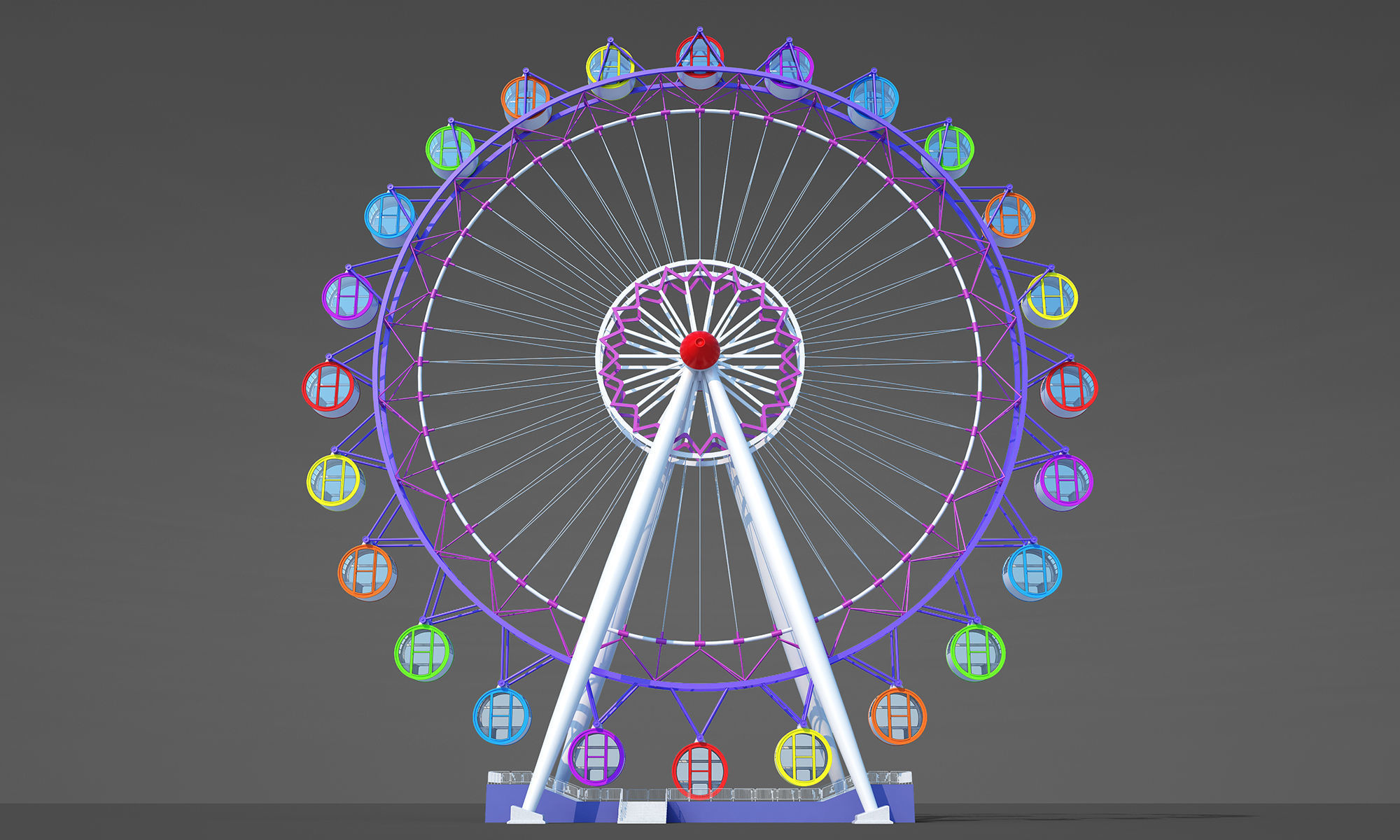 Ferris Wheel Park 3D model_3