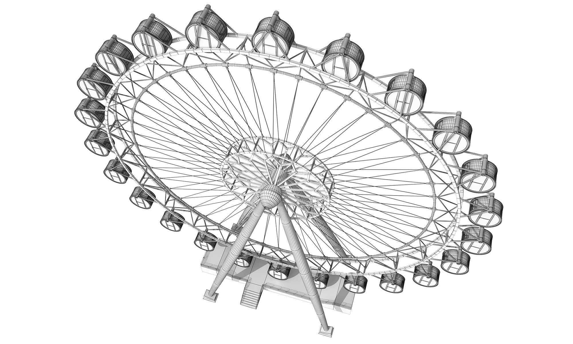 Ferris Wheel Park 3D model_8