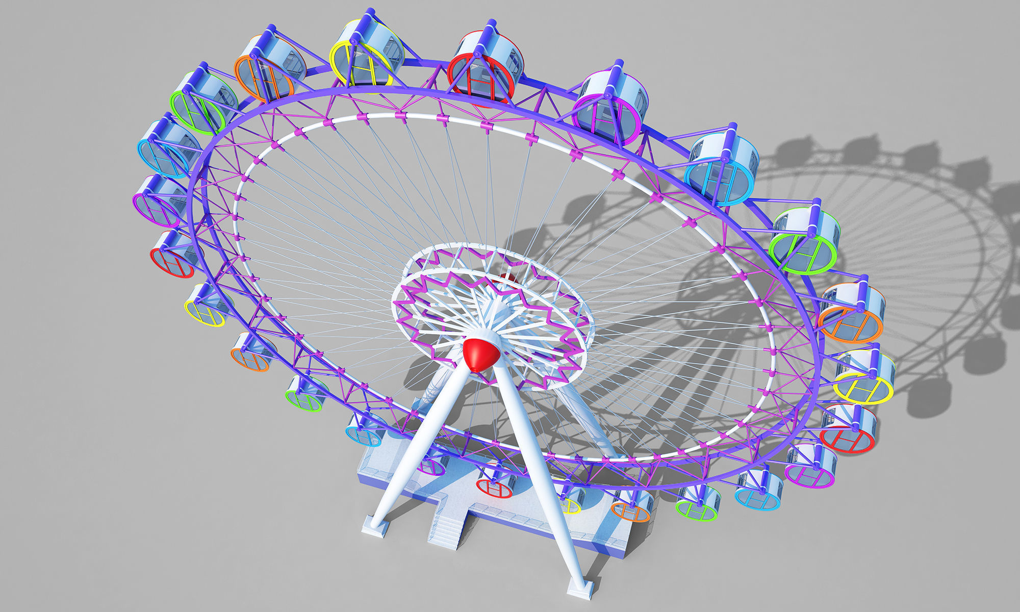 Ferris Wheel Park 3D model_7
