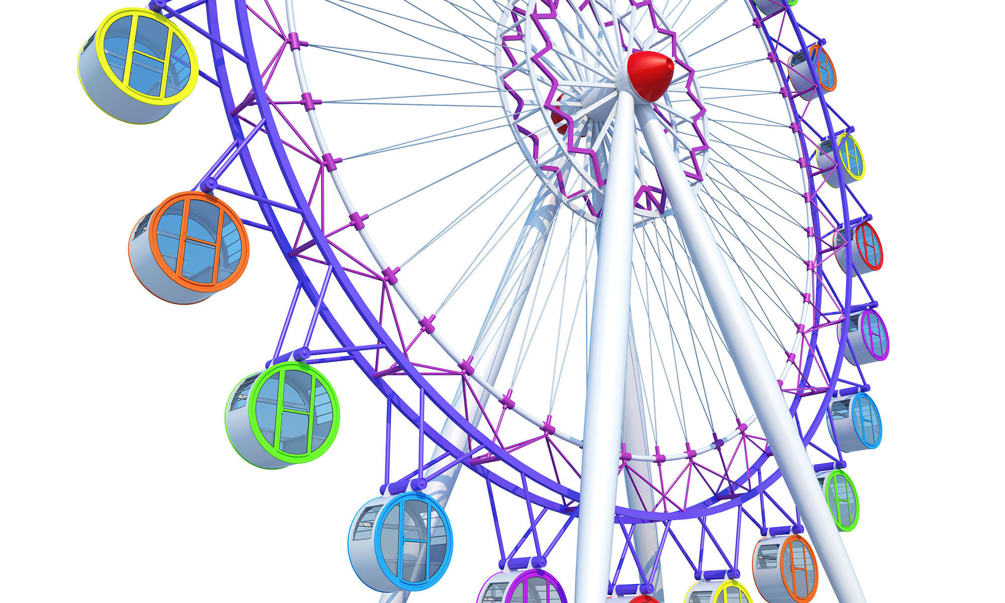 Ferris Wheel Park 3D model_5