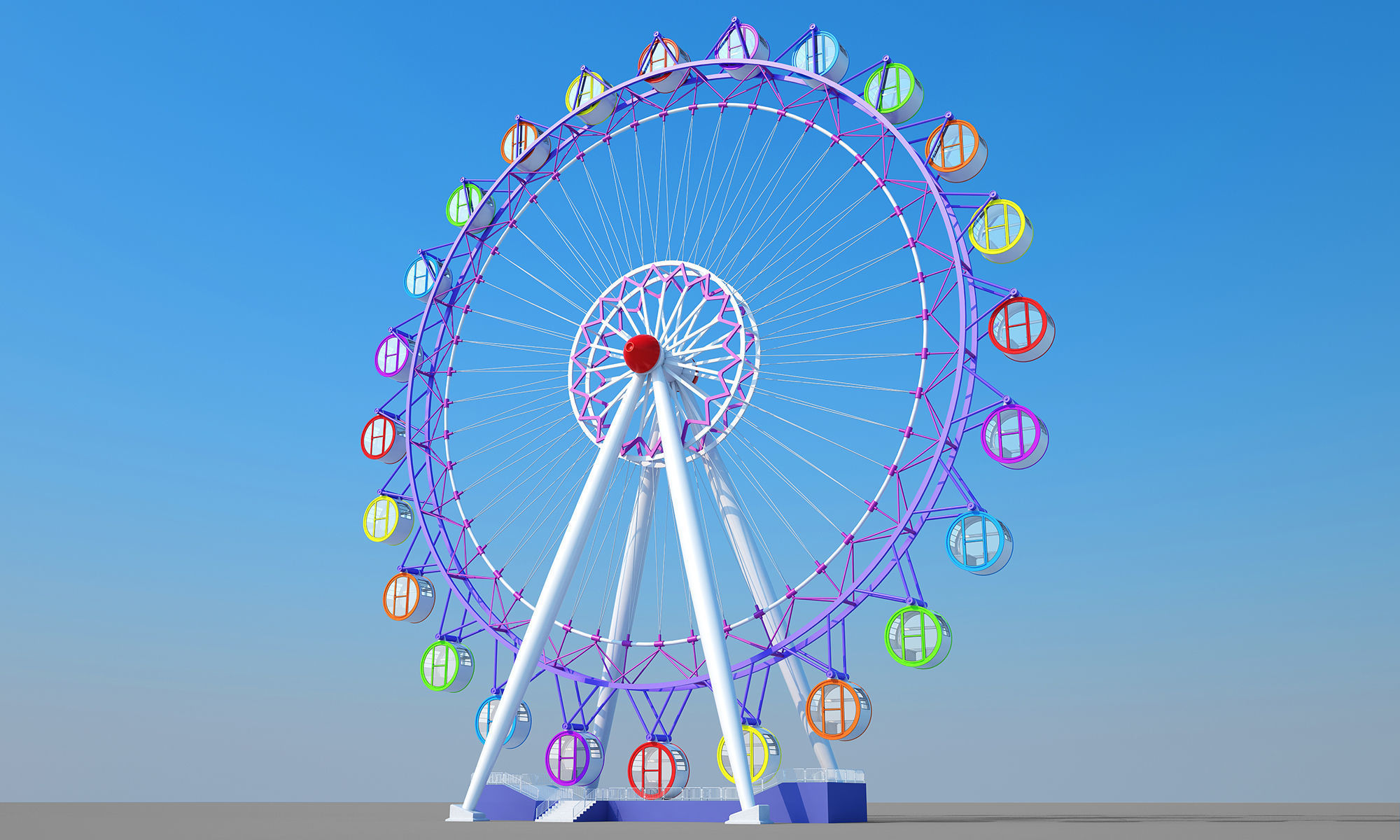 Ferris Wheel Park 3D model_15