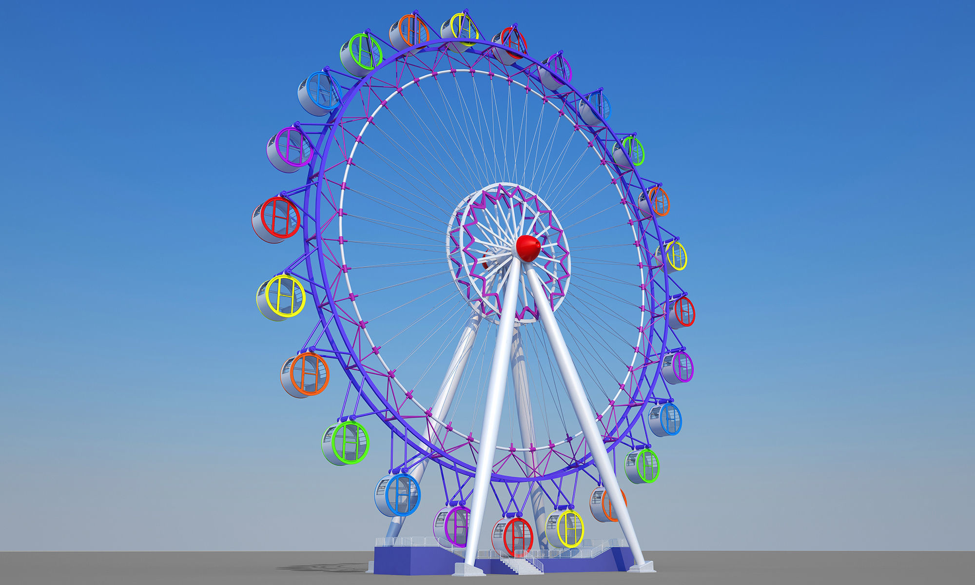 Ferris Wheel Park 3D model_1