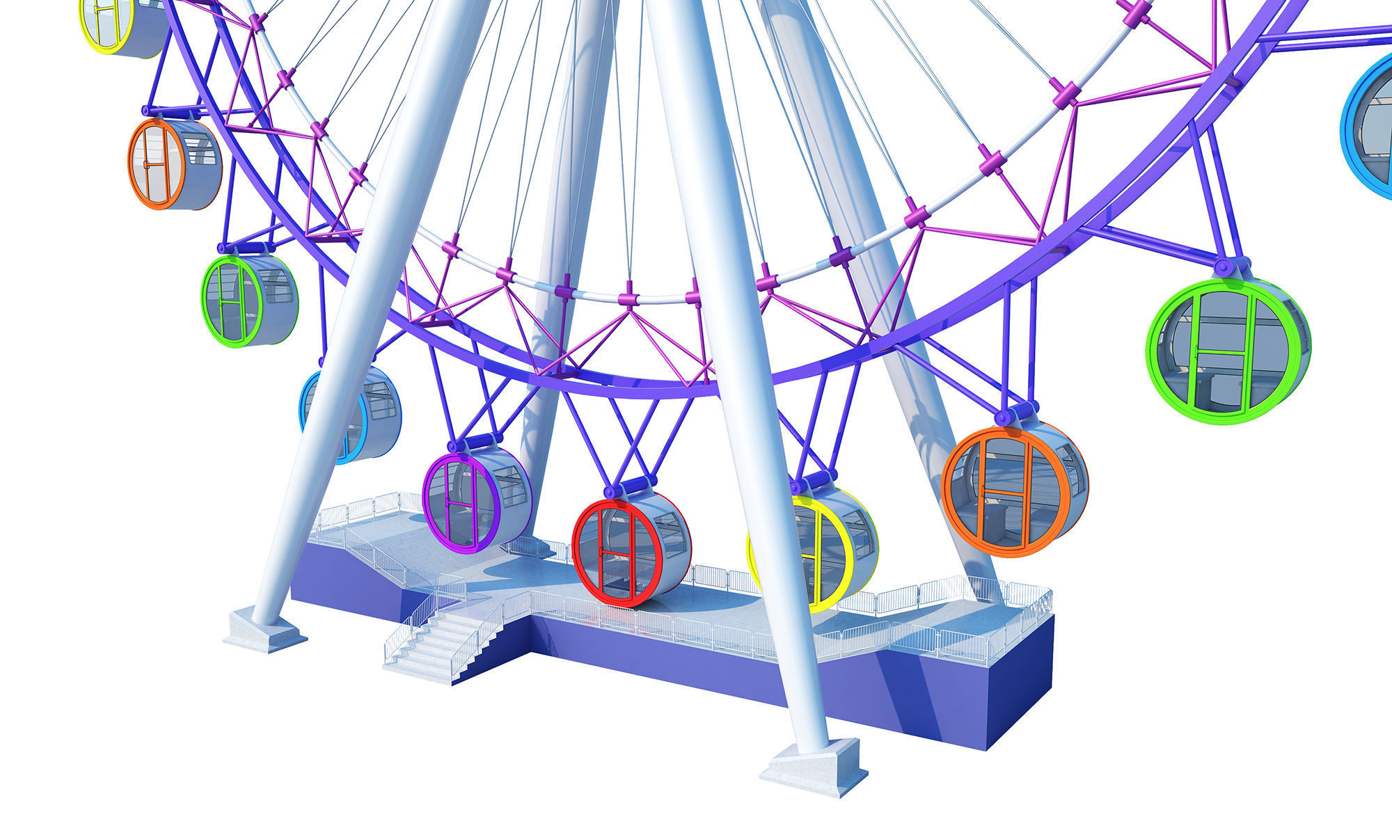 Ferris Wheel Park 3D model_11