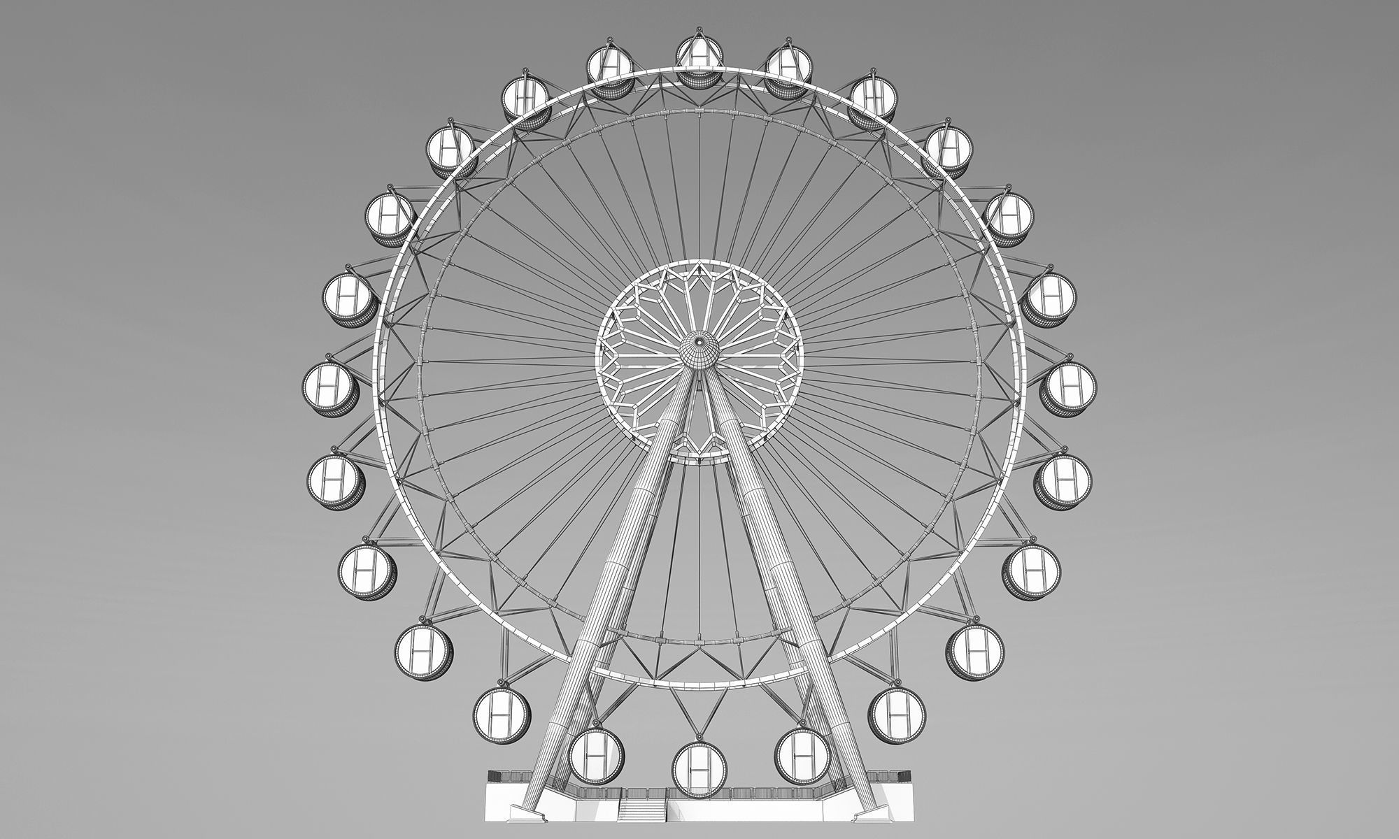 Ferris Wheel Park 3D model_4