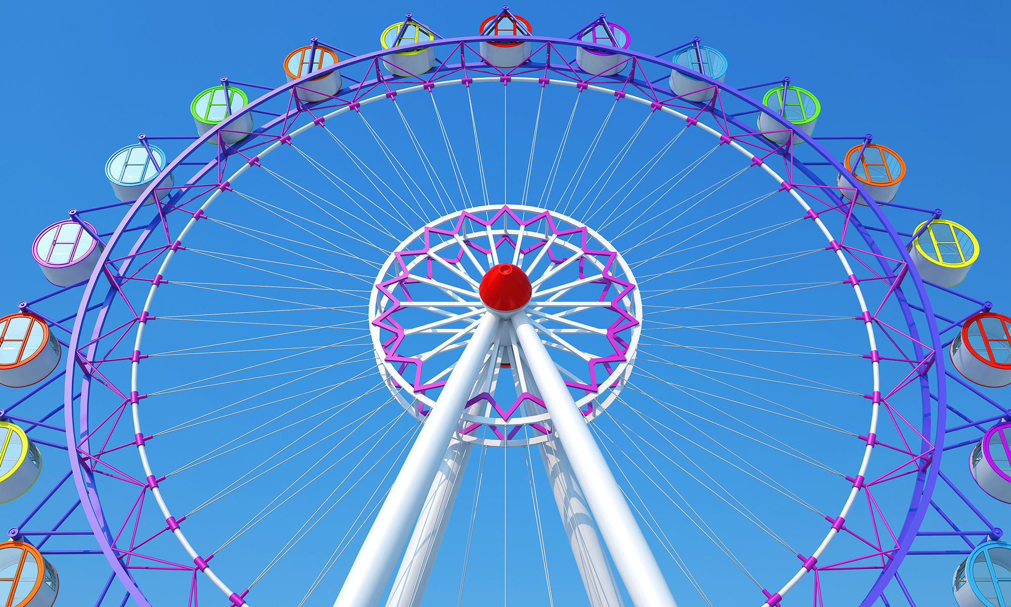 Ferris Wheel Park 3D model_9