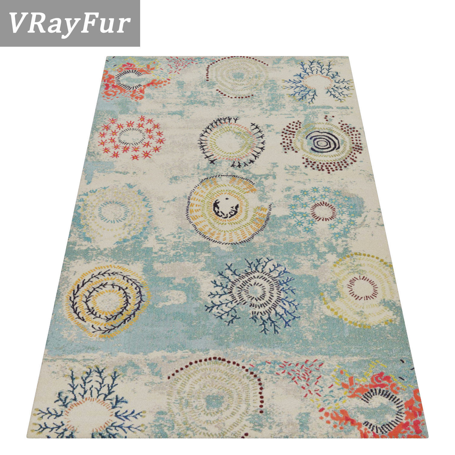 Rug Set 1990 3D model_2