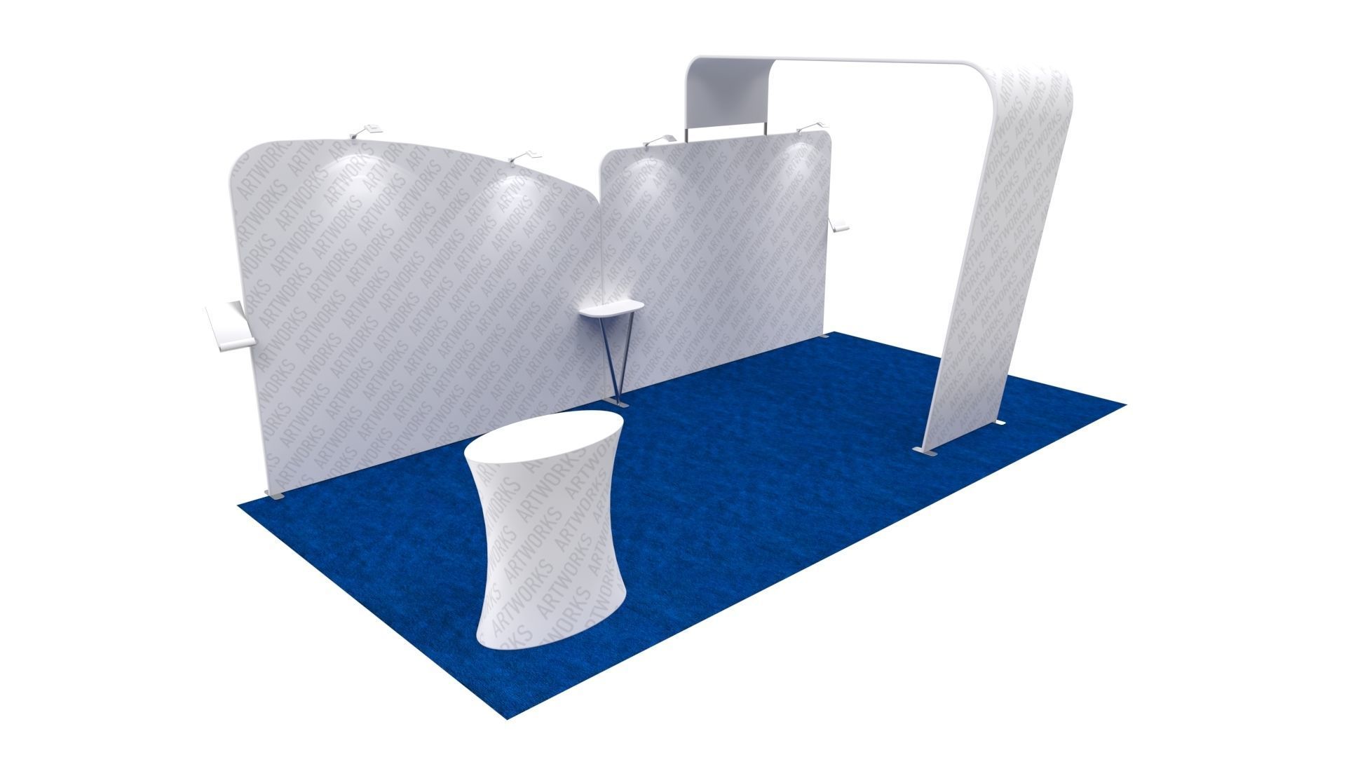 Exhibition booth 10x20ft 3DM014 3D model_3