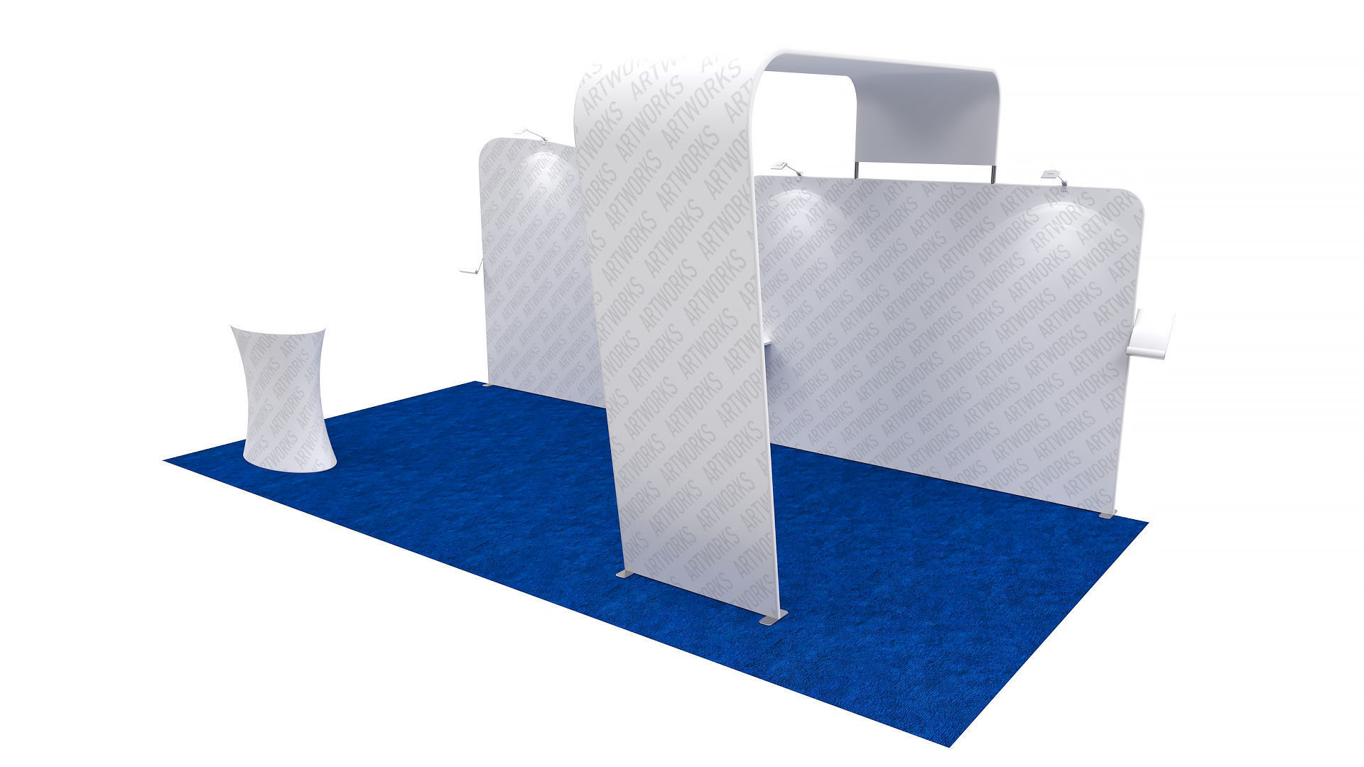 Exhibition booth 10x20ft 3DM014 3D model_5