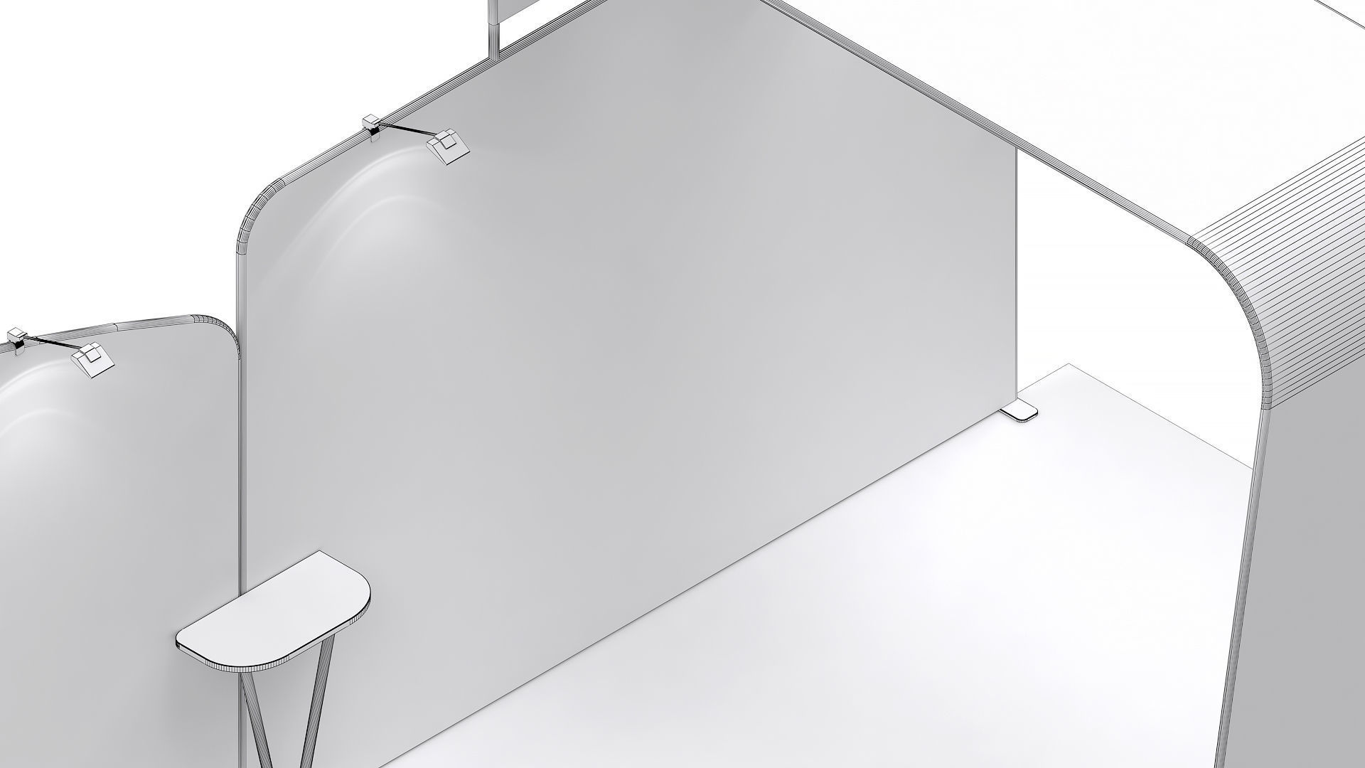 Exhibition booth 10x20ft 3DM014 3D model_9