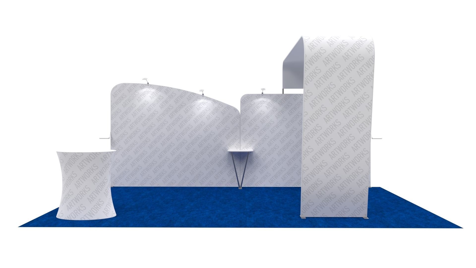 Exhibition booth 10x20ft 3DM014 3D model_1