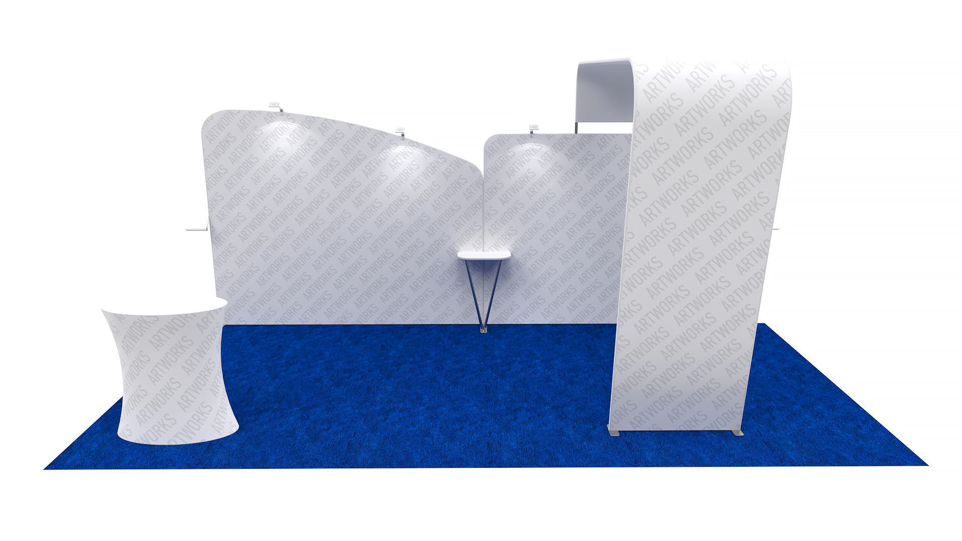 Exhibition booth 10x20ft 3DM014 3D model_4