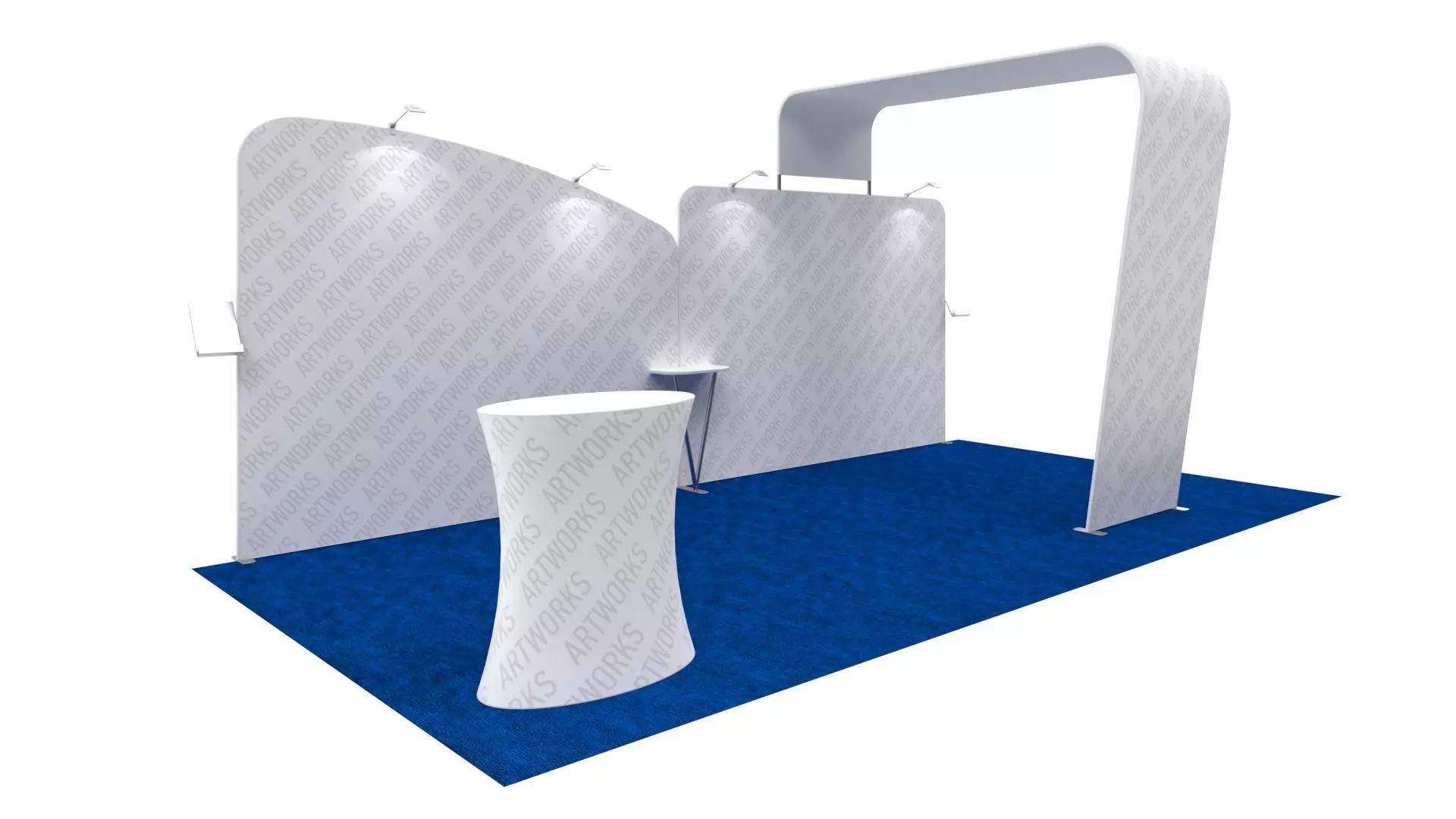 Exhibition booth 10x20ft 3DM014 3D model_0