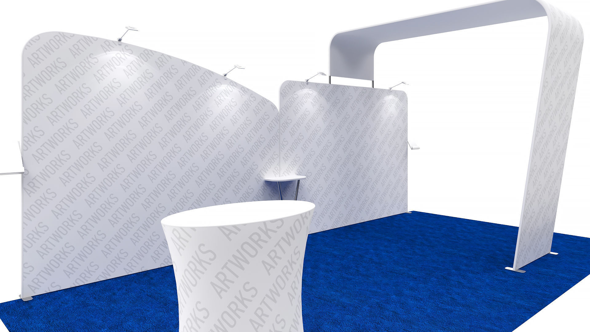 Exhibition booth 10x20ft 3DM014 3D model_6