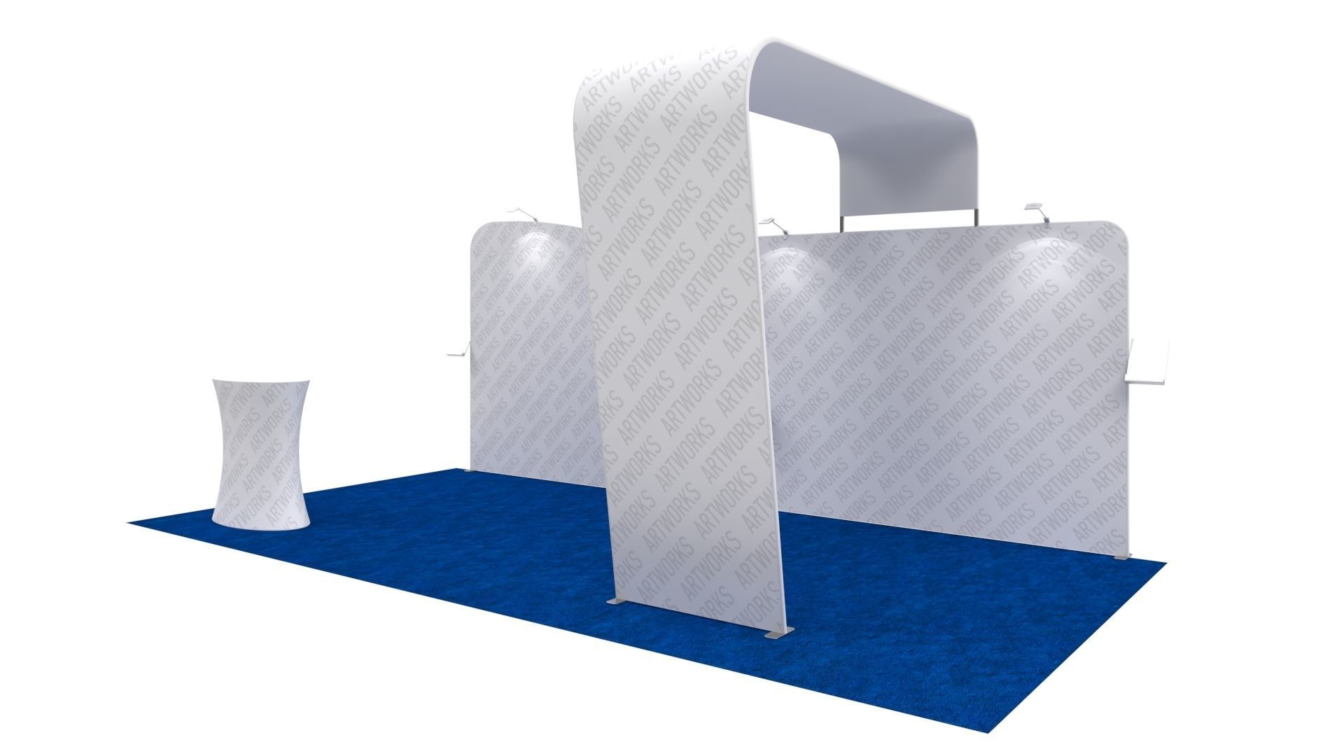 Exhibition booth 10x20ft 3DM014 3D model_2