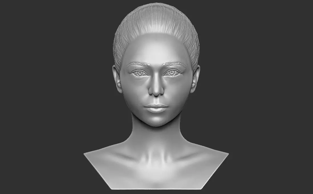 Beautiful asian woman bust 3D printing ready TYPE 10 3D print model_0