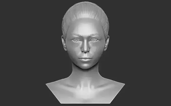Beautiful asian woman bust 3D printing ready TYPE 10 3D print model