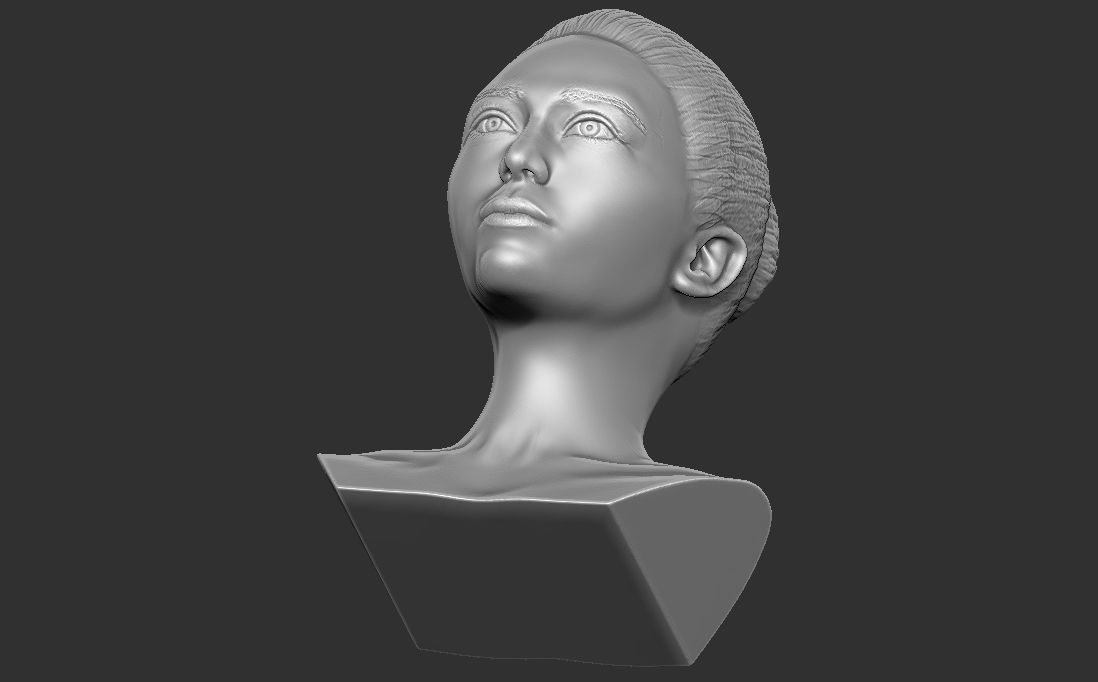 Beautiful asian woman bust 3D printing ready TYPE 10 3D print model_18
