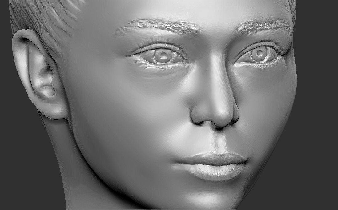 Beautiful asian woman bust 3D printing ready TYPE 10 3D print model_10