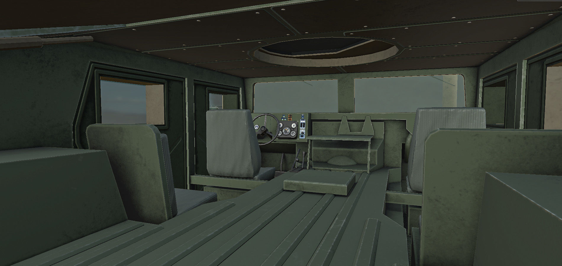 Humvee M1151 CROWS Low-poly 3D model_12