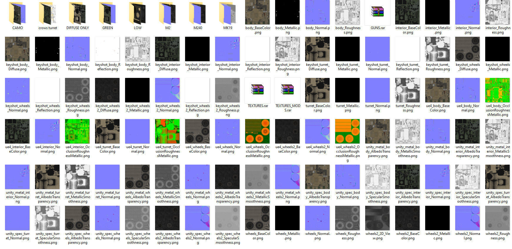 Humvee M1151 CROWS Low-poly 3D model_15