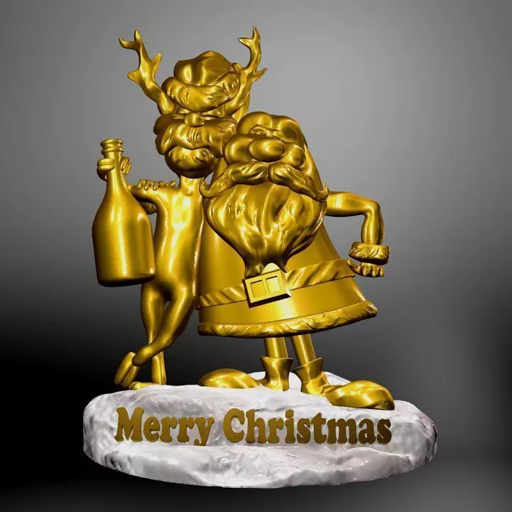 Merry Christmas 3D model 3D print model_0