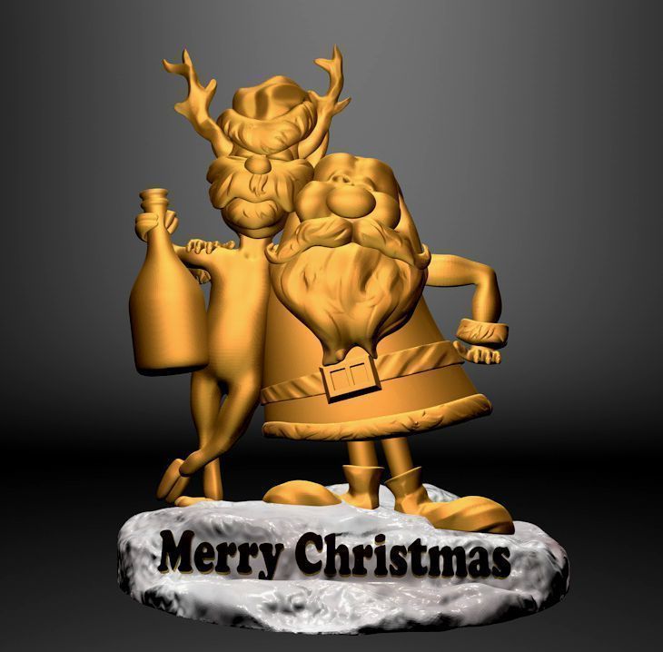 Merry Christmas 3D model 3D print model_5