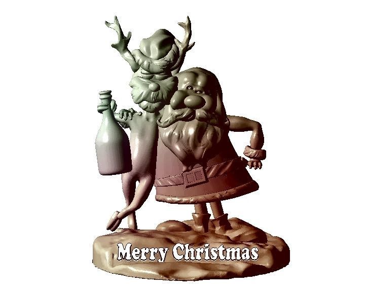 Merry Christmas 3D model 3D print model_6