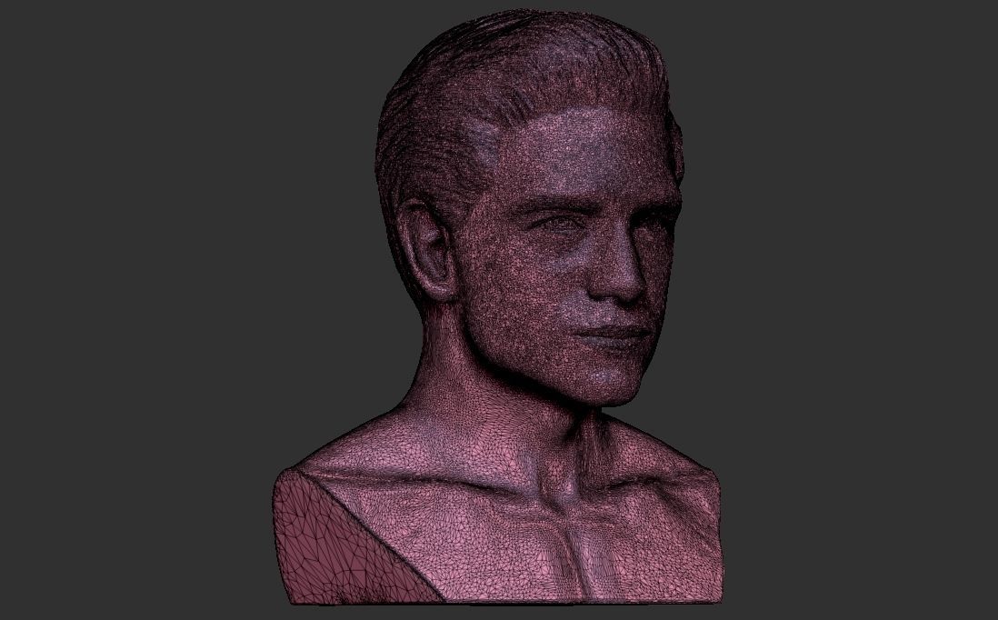 Handsome man bust 3D printing ready TYPE 1 3D print model_24