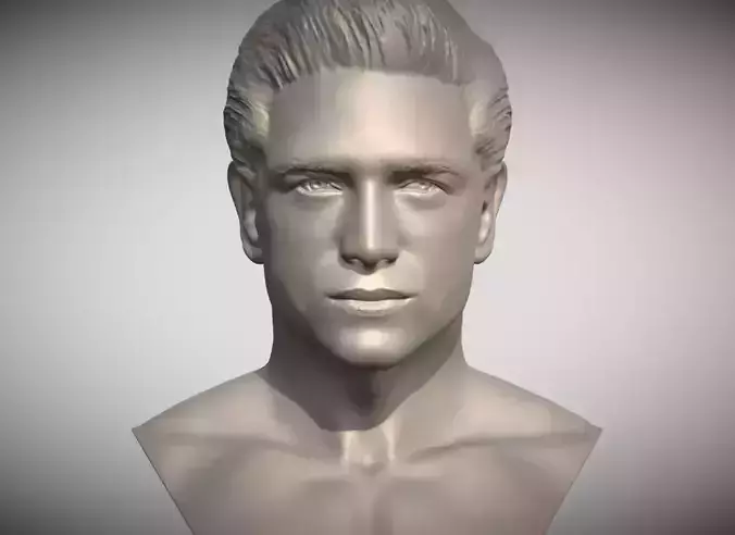 Handsome man bust 3D printing ready TYPE 1 3D print model