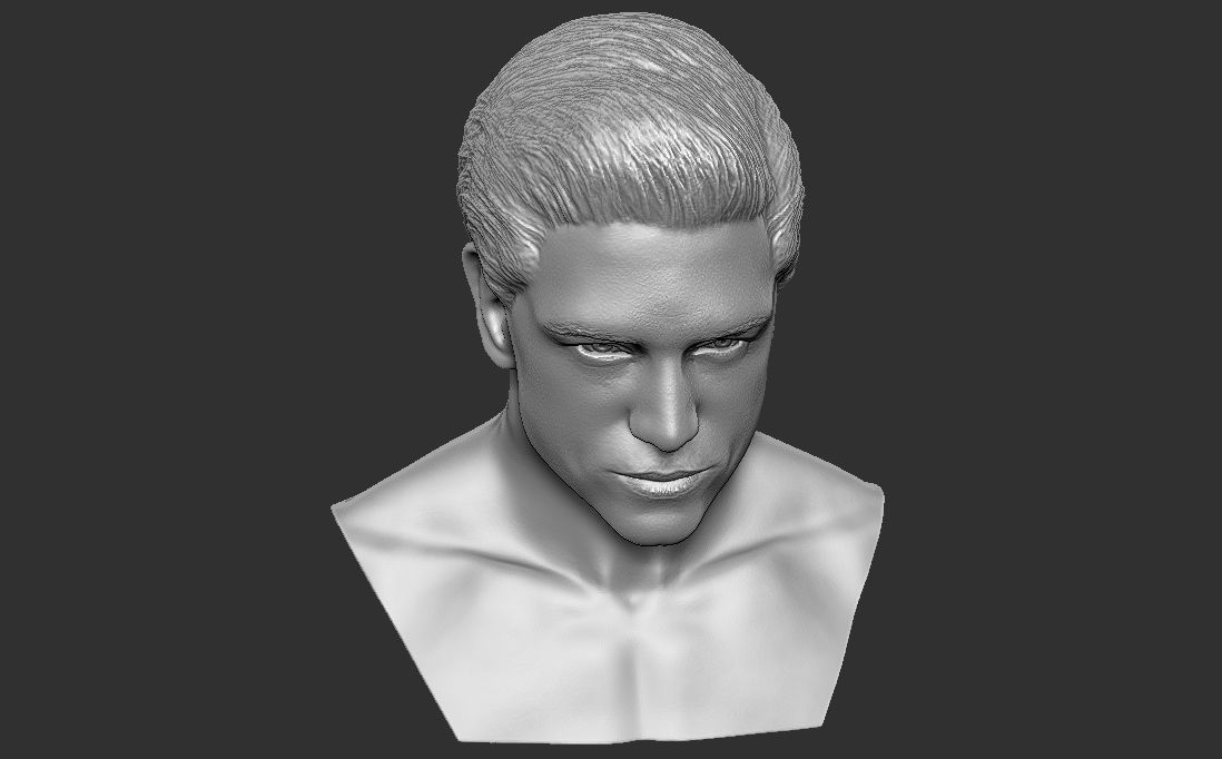 Handsome man bust 3D printing ready TYPE 1 3D print model_19