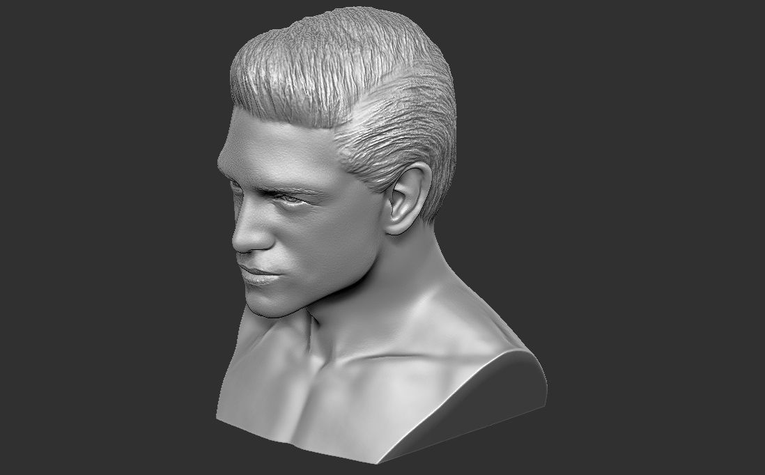 Handsome man bust 3D printing ready TYPE 1 3D print model_20