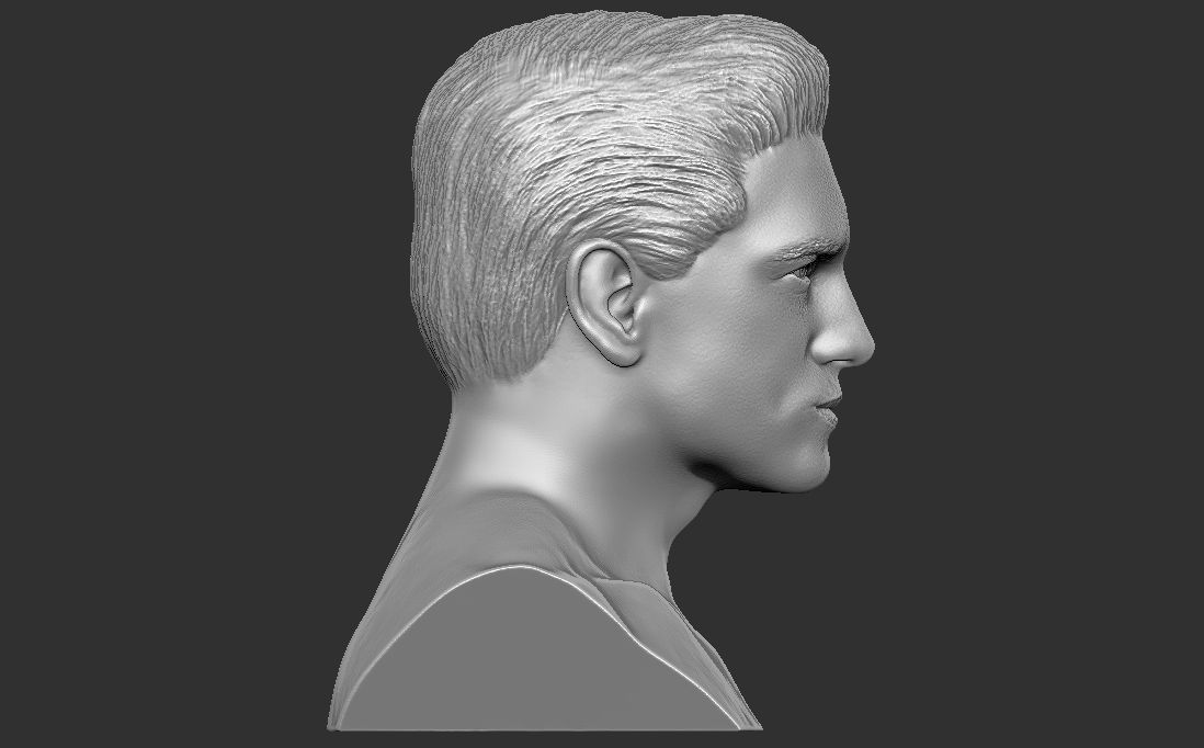 Handsome man bust 3D printing ready TYPE 1 3D print model_11