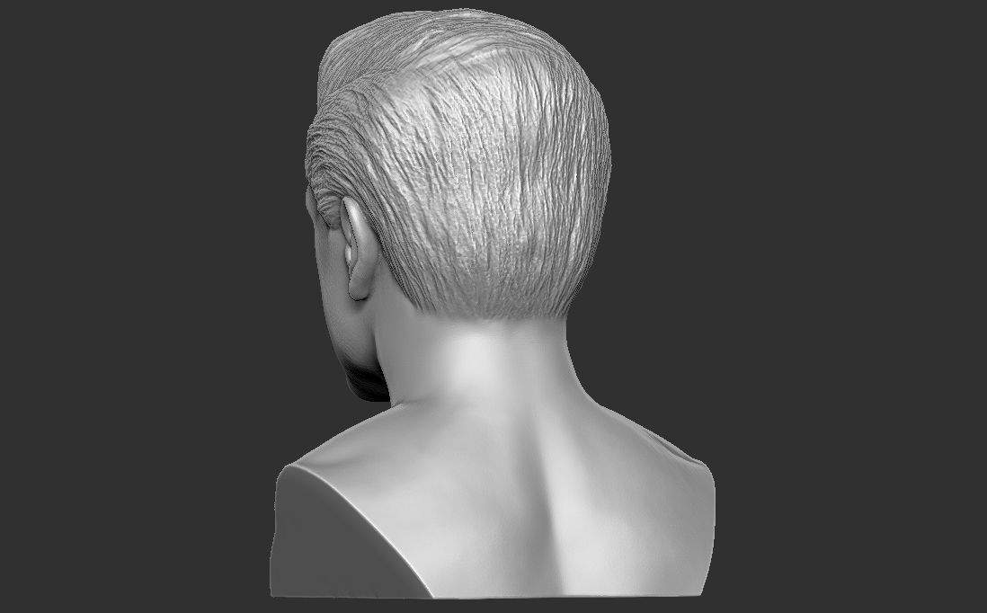 Handsome man bust 3D printing ready TYPE 1 3D print model_9