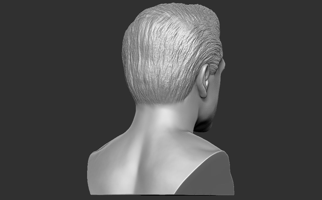 Handsome man bust 3D printing ready TYPE 1 3D print model_10