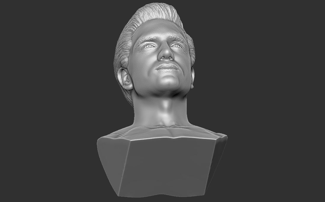 Handsome man bust 3D printing ready TYPE 1 3D print model_22